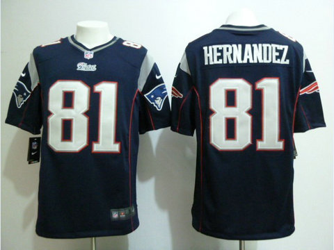 Blue Game nfl jerseys New England patriots 81 Hernandez
